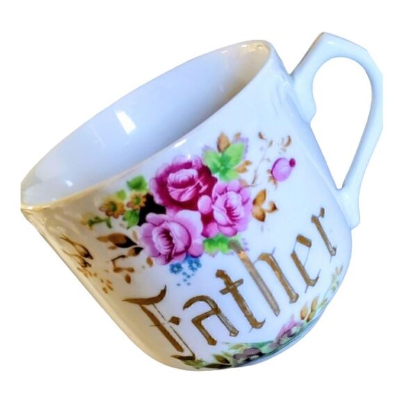 JAPAN MUGS MOTHER AND FATHER PORCELAIN LARGE - Picture 8 of 10